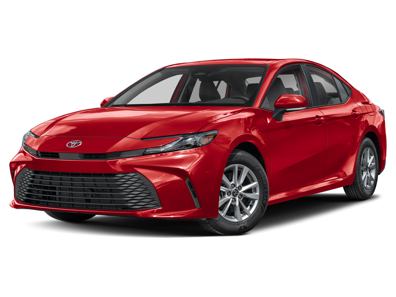 2025 Toyota Camry LE in White — front three-quarter view