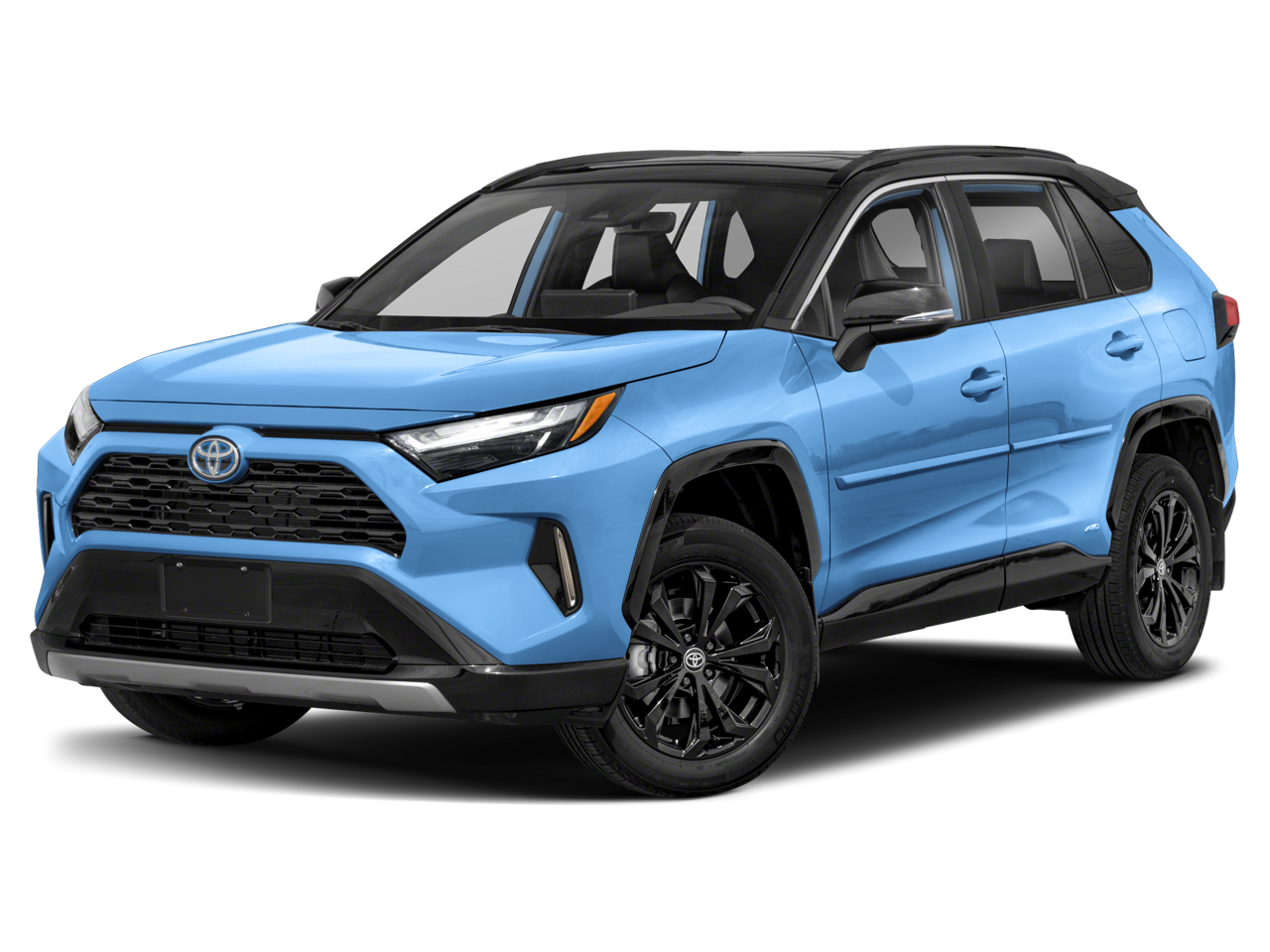 2025 Toyota RAV4 Hybrid XSE in White — front three-quarter view