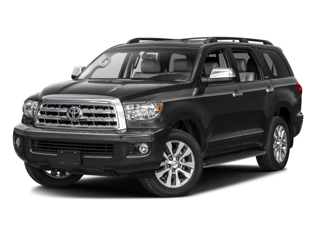 2016 Toyota Sequoia Platinum in White — front three-quarter view