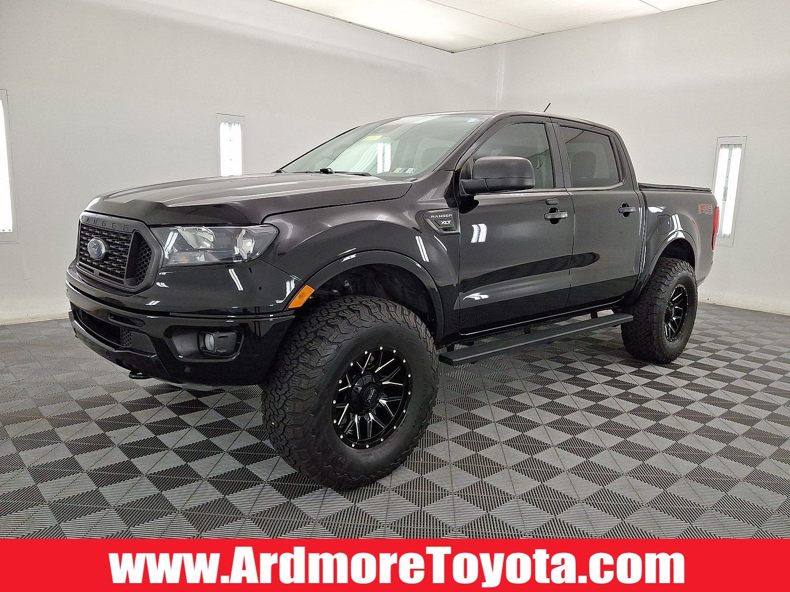 2019 Ford Ranger XLT in Shadow Black — front three-quarter view