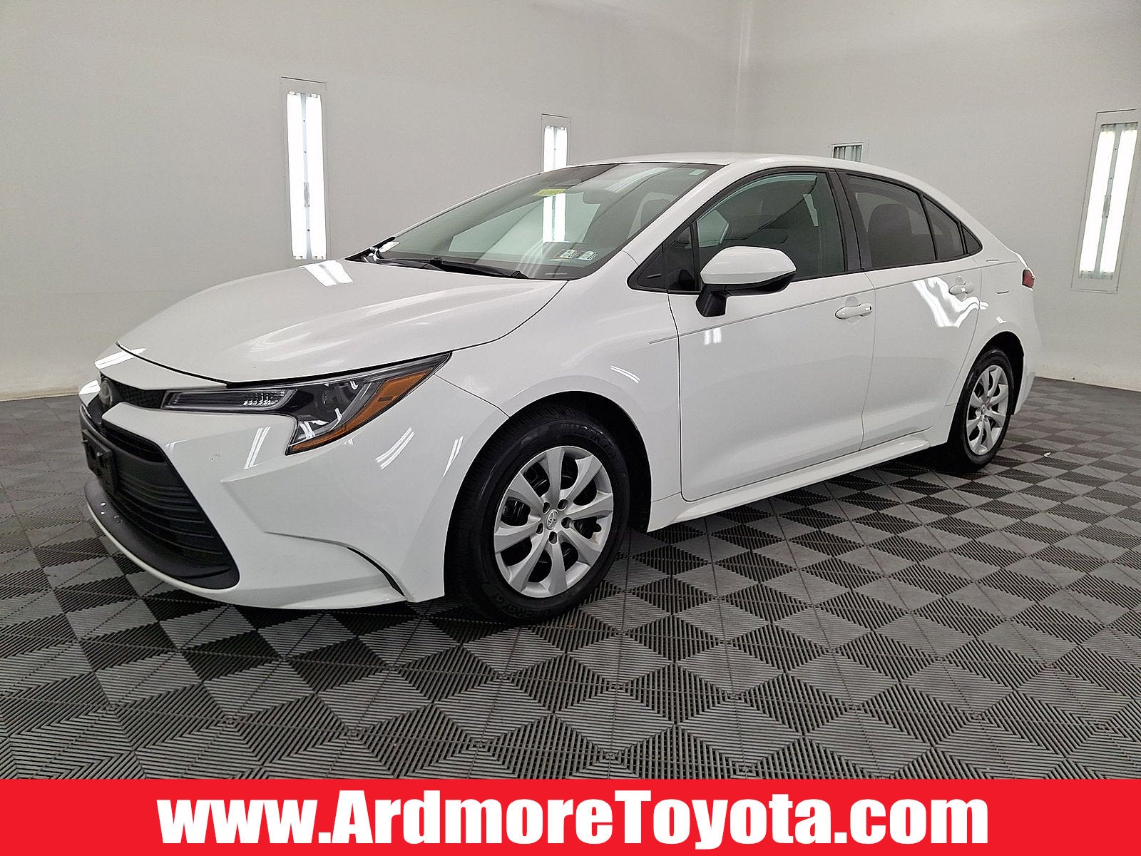2024 Toyota Corolla LE in Ice Cap — front three-quarter view