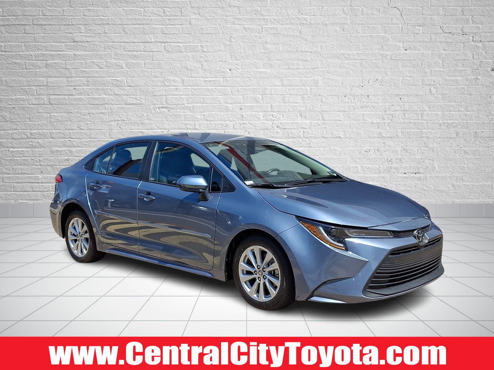 2024 Toyota Corolla LE in Celestite — front three-quarter view