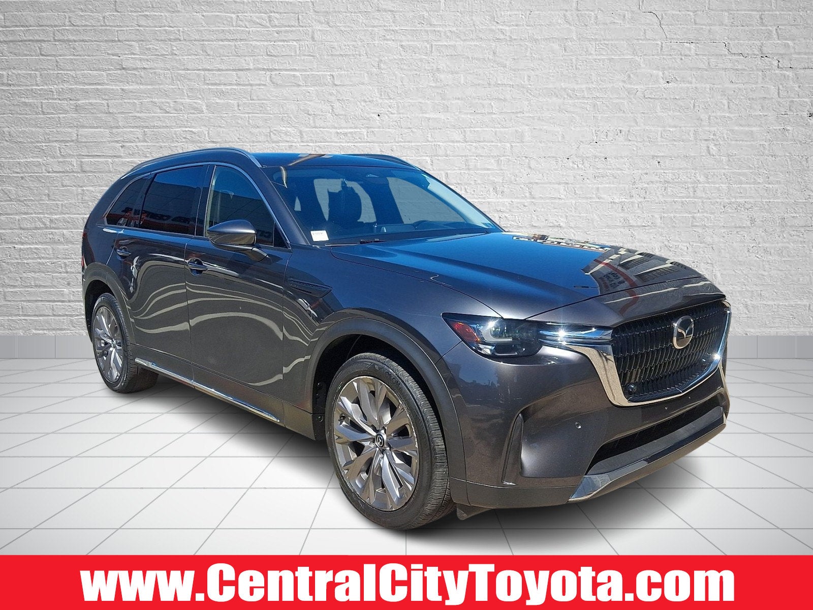 2024 Mazda Mazda CX-90 3.3 Turbo Premium in Machine Gray Metallic — front three-quarter view