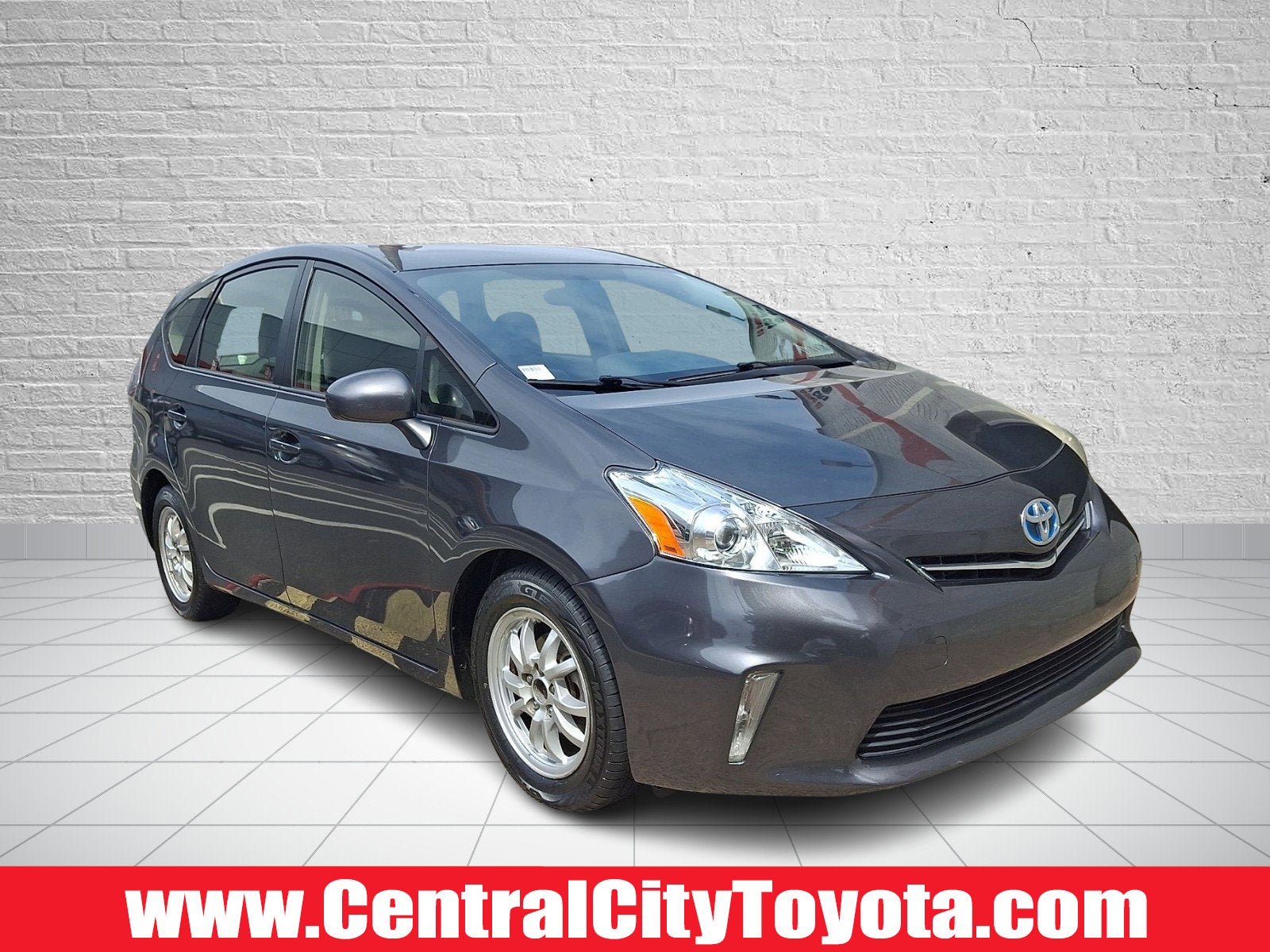 2013 Toyota Prius v Two in Magnetic Gray Metallic - 1G3 — front three-quarter view